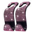 thumbnail image 4 of de cristal brillante para asiento trasero de coche, colgador de asiento para mujer, para ahorrar espacio en los ojos. Rosa Zulema Suspensión de reposacabezas de coche, 4 of 5