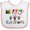 White and Pink, variant on Inktastic Merry Christmas Holiday Gift Boys or Girls Baby Bib