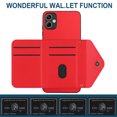 thumbnail image 5 of Allytech Galaxy A05 Wallet Case with Hand Wrist, Luxury PU Leather Shockproof RFID Blocking Cards Slots Stand Magnetic Closure Phone Case Cover for Samsung Galaxy A05, Red, 5 of 8
