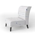 thumbnail image 2 of Designart "White Horizontal Striped" Upholstered Patterned Accent Chair and Arm Chair, 2 of 5