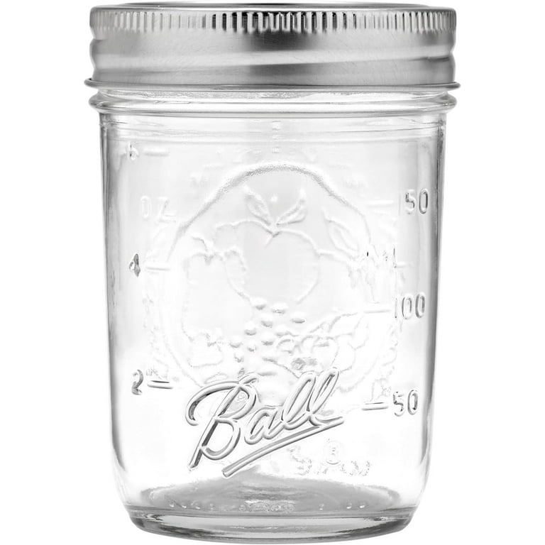 Ball Quilted Jelly Jars, 8oz Regular Mouth, Set of 12, Decorative