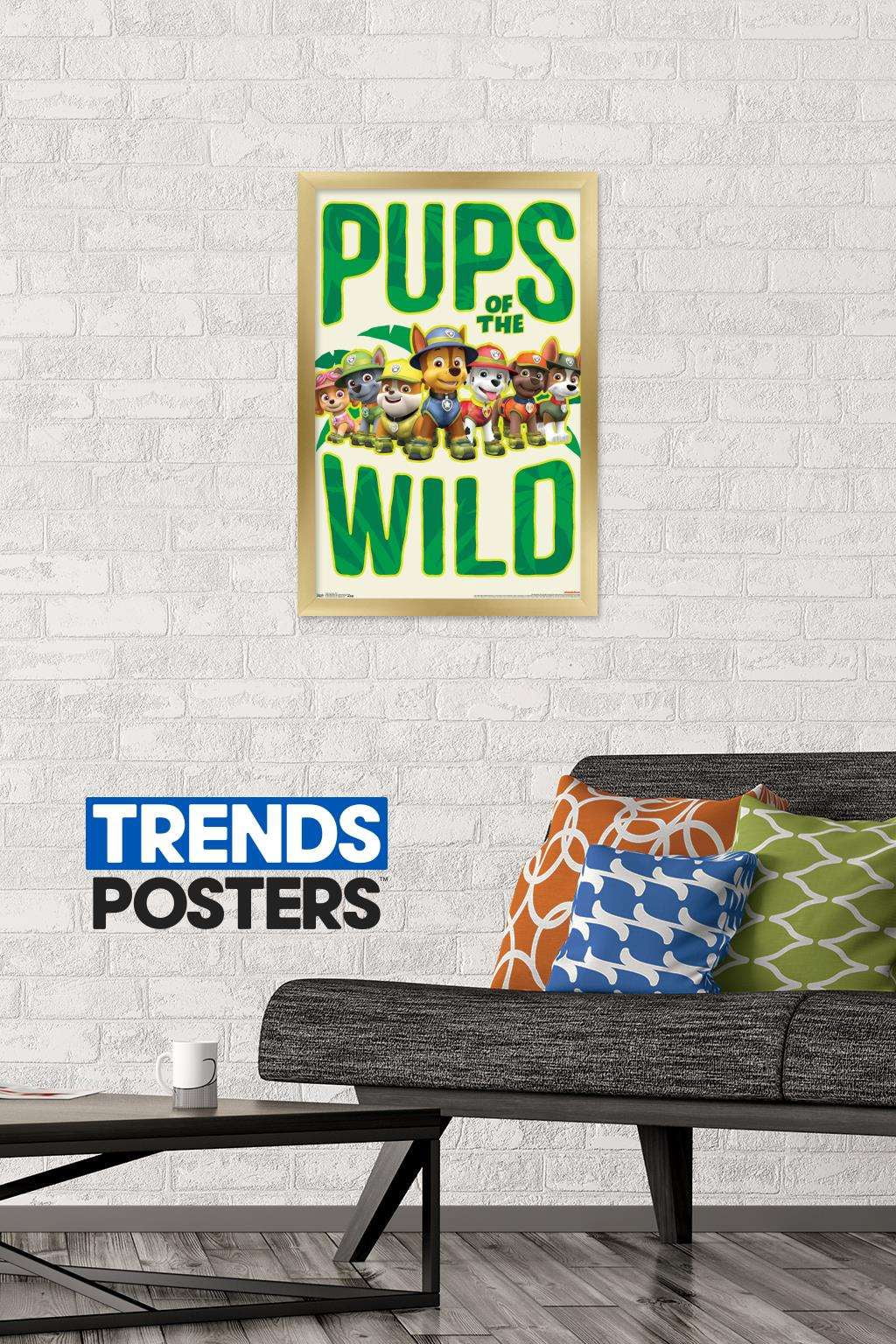 Nickelodeon Paw Patrol - Wild Wall Poster, 14.725" x 22.375", Framed