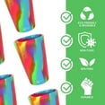 thumbnail image 2 of Silipint: Silicone Pint Glasses: 2 Pack - Hippie Hops & Arctic Sky -16oz Unbreakable Cups, Flexible, Hot/Cold, Reusable, 2 of 7