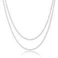 thumbnail image 6 of Herringbone Choker Necklace Set Double Layer Snake Chain Herringbone Chain Necklace Layering Necklace Set Cuban Chain Necklace for Women, 6 of 7