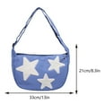 thumbnail image 2 of Women Canvas Messenger Bag Adjustable Strap Soft Student Book Bag (Blue) Shoulder Bags for Women, 2 of 9