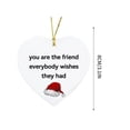 thumbnail image 3 of Xihbxyly Adorno Navideño En Forma de Corazón, Divertido Mensaje Sarcástico, Diseño de Cerámica, Decoración Navideña, Regalo Versátil para Familiares y Amigos, Incluye Cuerda para Colgar, Ideal para N, 3 of 5