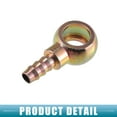 thumbnail image 6 of 2 Pcs Universal Banjo Bolt 16mm ID 10mm OD Banjo Bolt Hose Barb Fitting Adapter for Car Metal Bronze Tone, 6 of 6