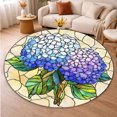thumbnail image 5 of Round Area Rug, Flower 3 Non-Slip Floor Mat, Soft Washable Carpet for Living Room Bedroom Decor 24 Inch, 5 of 6