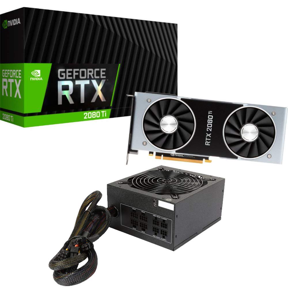 NVIDIA GeForce RTX 2080 Ti Founders Edition 11GB GDDR6 PCI Express 3.0 Graphics Card with 1000W
