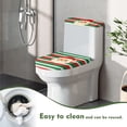 thumbnail image 4 of HELLHERO Santa Claus Stripe Pattern Adds Holiday Charm for Household Universal Toilet Cover Set Elastic Edge Soft Washable, 4 of 8