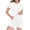 White, variant on JYnXIANTI 2 Piece Sets for Women Slim Fit Basic T-Shirts and Biker Shorts Sets Soft Comfy Workout Gym Clothes Sweatsuit Sets