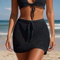 thumbnail image 1 of Jupe Latérale à Nouer Ajourée en Crochet pour Femmes Style Été Plage, 1 of 2