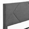 thumbnail image 5 of Full Size Upholstered Platform Bed Frame with Headboard, Easy Assembly Included, No Box Spring Needed, Gray, Fits All Mattress Types, 5 of 9