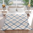 thumbnail image 3 of Flannel Throw Blanket for Couch Sofa Bed, Farm Orange Blue Lattice Soft Cozy Warm Fuzzy Blanket 30x40in, 3 of 9