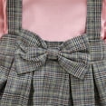 thumbnail image 6 of Lovebay Kids Girls Fake Two-piece Outfits Set High Neck Tops + Plaid Bib Strap Skirt 1-7Years, 6 of 11