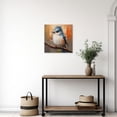 thumbnail image 5 of ZHONGYUTONG Bird Canvas Wall Art Blue White Bird Pictures Sparrow on Tree Branch Painting Animal Artwork for Bathroom Decor Framed (18.00" x 18.00"), 5 of 5