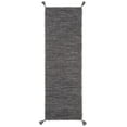 thumbnail image 2 of SAFAVIEH Montauk Bijar Jace Solid Soft Braided Cotton Runner Rug, Grey/Black, 2'3" x 7', 2 of 7
