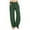 *2-Army Green, variant on Women's Drawstring Linen-Cotton Sweatpants,Summer Workout Trousers For Women,Ladies Breathable Pants with Side Pockets,Army Green,Size L