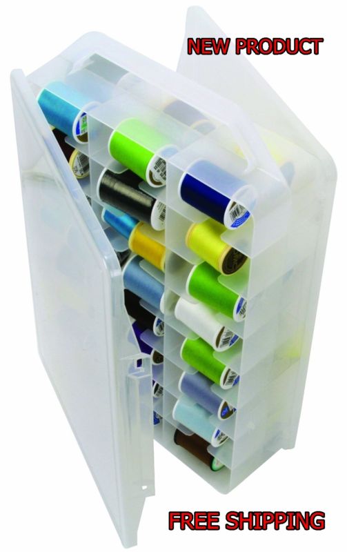 Sewing Boxes Storage Thread Organizer Floss Spools Perfect Carry Clear
