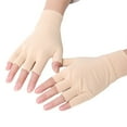thumbnail image 2 of Audhol Thin Water-Resistant Windproof Non-Slip GlovesGloves Half Breathable Elastic Rehabilitation Half Finger Gloves Touchscreen Non-Slip Gloves Beige One Size, 2 of 2