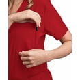 thumbnail image 4 of Green Town Scrubs for Women - Tuck-In V-Neck Scrub Top, Stretch Fabric, Lightweight, Easy Care, 4 of 7