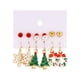 thumbnail image 2 of Pendientes Navideños Xihbxyly con Bolas de Pelo de Papá Noel y Árbol de Navidad, 2 of 6