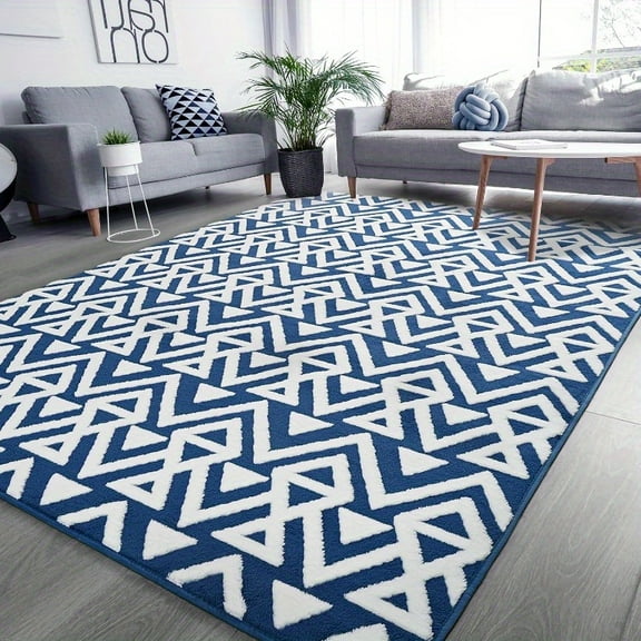 Carpet Memory Foam Bedroom Carpet, Suitable for Living Room Sofa Room Decoration Floor Mat Geometric Texture Carpet