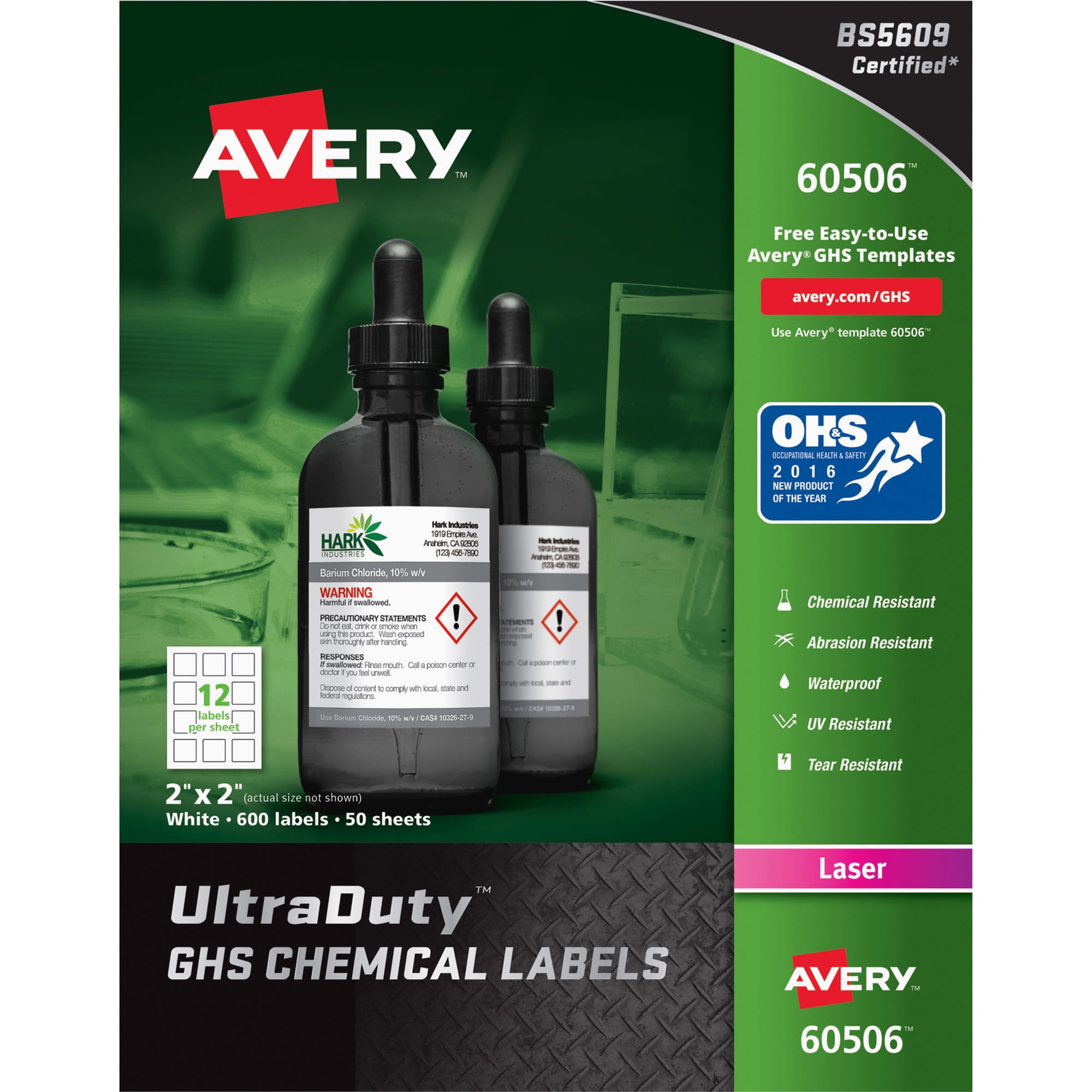 Water and chemical resistant labels