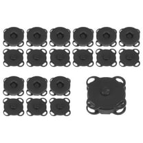 10 Sets Magnetic Snap 14mm Metal Fasteners for Clothing Purse, Black