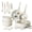 White, variant on NULAS 21 Piece Pots and Pans Set Non Stick, Stackable RV Kitchen Cooking Set , Cookware Set with Detachable Handle, Dishwasher Safe, Oven Safe, Cream White