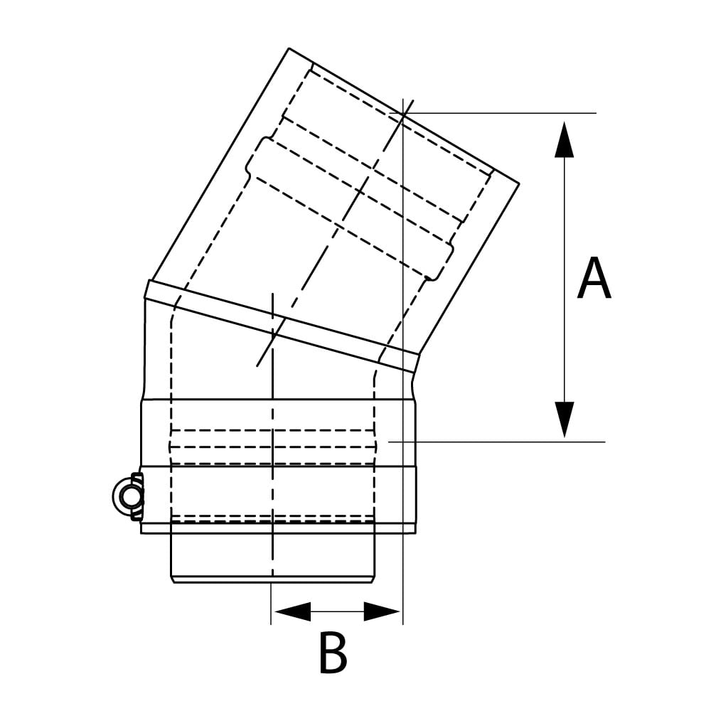 Duravent W2-3003 30 Degree Double Wall Elbow For 3" Inner Diameter Vent Pipe From The