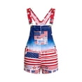 thumbnail image 4 of CAIVO Printed Overalls for Men Shorts Romper Festival Jumpsuits Work Bibs Coveralls Adjustable Strap With Pockets Summer Outdoor Jumpsuit With Independence Day Casual Patriotic 250th Anniversary, 4 of 4