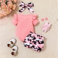 thumbnail image 4 of NOLDARES Baby Outfit Newborn Infant Girl Clothes Romper & Shorts Baby Clothes for Girls(Pink,12-18 Months), 4 of 4