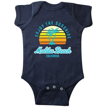 

Inktastic Summer Enjoy the Sunshine Malibu Beach California in Blue Gift Baby Boy or Baby Girl Bodysuit