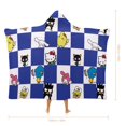 thumbnail image 2 of Hello Kitty Hooded Blanket Poncho, Wearable Hooded Blanket Cozy Soft Warm Plush Fleece Blanket for Adult Women Men, 2 of 7