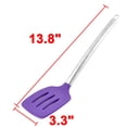 thumbnail image 2 of Kitchenware Stainless Steel Grip Silicone Slotted Pancake Turner Spatula Purple, 2 of 2