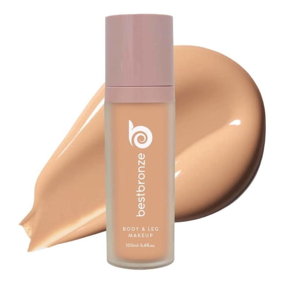 Mejor maquillaje para cuerpo y piernas de Bronze Bombshell - Maquillaje impermeable para piernas y base corporal - Maquillaje corporal para cicatrices, venas varicosas y corrector de piernas (NC18 Bei