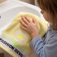 thumbnail image 6 of Unique Bargains 29" x 13" Floral Decorative Absorbent Hand Towels Yellow 2pk, 6 of 8