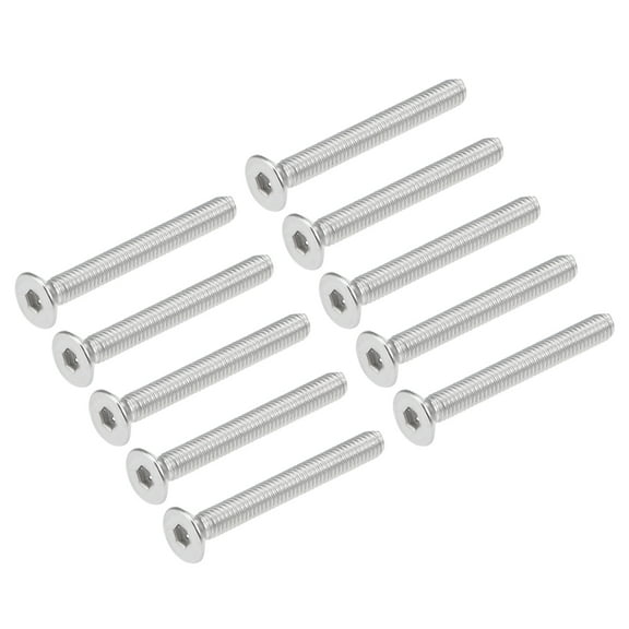 M3x25mm Flat Head Machine Screws Inner Hex Screw 304 Stainless Steel Fasteners Bolts 60 Pcs