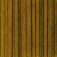 thumbnail image 1 of Ahgly Company Machine Washable Indoor Square Oriental Yellow Modern Area Rugs, 4' Square, 1 of 4