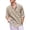 Khaki, variant on COOFANDY Men's Long Sleeve Cotton Linen Henley T-Shirt - Hippie Casual Beach Tee