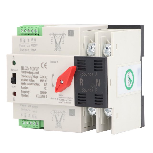 Interruptor De Transferencia Automática De Doble Potencia, Controlador De Palanca De Doble Potencia PC AC220V Amplia Aplicación Para Fábricas