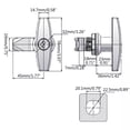 thumbnail image 3 of Bgsha T-shape Handle Caravan RV Truck Trailer Toolbox Drawer Cabinet Door Lock Latch, 3 of 6