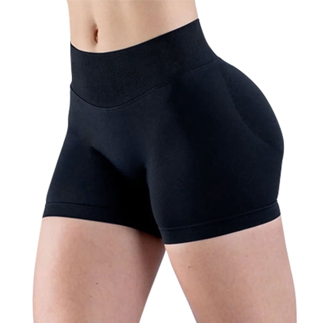 Molcas Elevación Tope Yoga Pantalones Cortos Motos para Mujeres Con Cintura Alta (xl) Negra