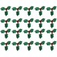 thumbnail image 1 of 100 piezas Mini Triple Leaf Holly Berries Adornos para arreglo de corona navideña navideña Regalo, 1 of 5