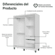 thumbnail image 4 of Ropero Closet Madesa Luke 2 Puertas Corredizas y Pies Blanco, 4 of 13