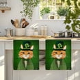 thumbnail image 4 of St. Patrick's Day Kitchen Towels Set of 3, Cute Kitten Cats Shamrock Leaf Wood Green Absorbent Dish Towels for Kitchen, Microfiber Hand Towel, Quick Drying Tea Towel for Cleaning Dishcloths, 4 of 7