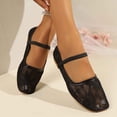 thumbnail image 4 of OKBOP Womens Lace Flats Shoes Round Toe Comfortable Slip On Casual Breathable Work Shoes, 4 of 5