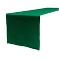 thumbnail image 1 of LA Chemin de table en popeline de polyester et lin, 14 x 108 pouces, vert émeraude, 1 of 4