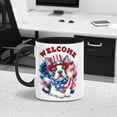 thumbnail image 2 of Boston Terrier Patriotic Welcome for 4Th of July Independence Day 11oz Accent Two-tone Mug Gentleman Dog Lover Gifts Coffee Tea Cup - 00010, 2 of 5